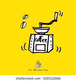 Cafe poster / Sketchy coffee illustration - vector