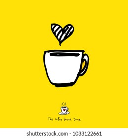 Cafe poster / Sketchy coffee illustration - vector