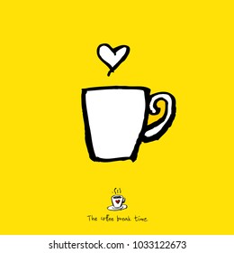 Cafe poster / Sketchy coffee illustration - vector