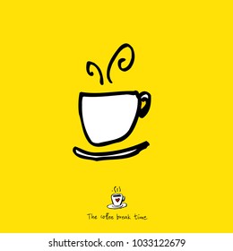 Cafe poster / Sketchy coffee illustration - vector