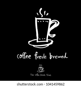 Cafe poster / Sketchy coffee illustration - vector