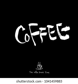 Cafe poster / Sketchy coffee illustration - vector