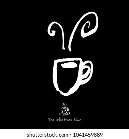 Cafe poster / Sketchy coffee illustration - vector