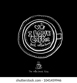 Cafe poster / Sketchy coffee illustration - vector