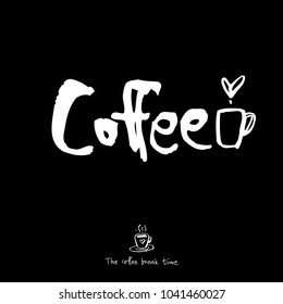 Cafe poster / Sketchy coffee illustration - vector