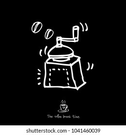 Cafe poster / Sketchy coffee illustration - vector