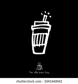 Cafe poster / Sketchy coffee illustration - vector