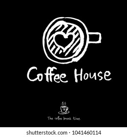 Cafe poster / Sketchy coffee illustration - vector