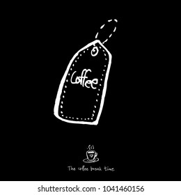 Cafe poster / Sketchy coffee illustration - vector