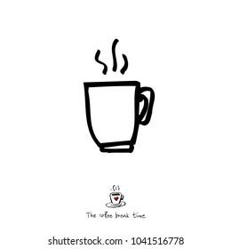 Cafe poster / Sketchy coffee illustration - vector