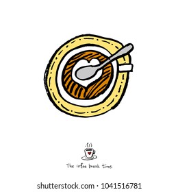 Cafe poster / Sketchy coffee illustration - vector