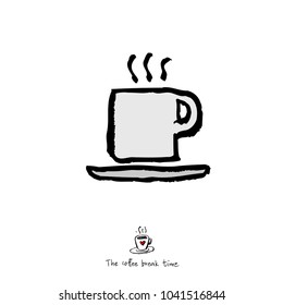 Cafe poster / Sketchy coffee illustration - vector