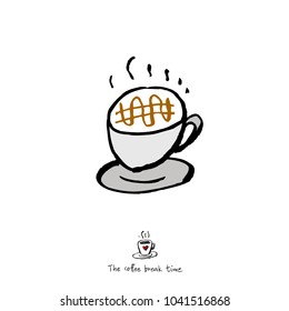 Cafe poster / Sketchy coffee illustration - vector