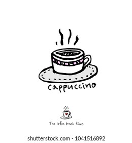 Cafe poster / Sketchy coffee illustration - vector