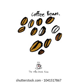 Cafe poster / Sketchy coffee illustration - vector