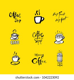 Cafe poster / Sketchy coffee illustration - vector