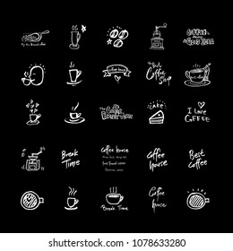 Cafe poster / Sketchy coffee illustration - vector