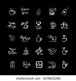 Cafe poster / Sketchy coffee illustration - vector