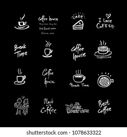 Cafe poster / Sketchy coffee illustration - vector