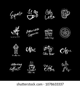 Cafe poster / Sketchy coffee illustration - vector
