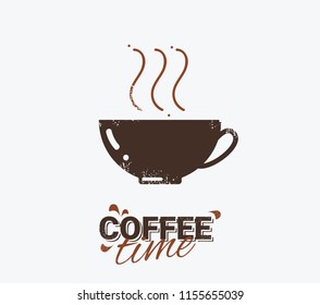 Cafe poster. Sketchy coffee illustration. vector design element