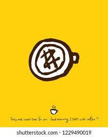 Cafe poster / Sketchy coffee illustration - vector