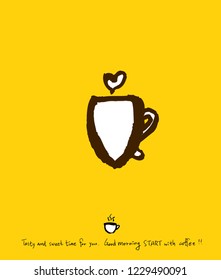 Cafe poster / Sketchy coffee illustration - vector