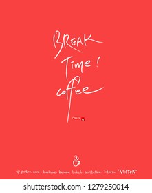 Cafe poster / Sketchy coffee illustration - vector