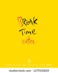 Cafe poster / Sketchy coffee illustration - vector