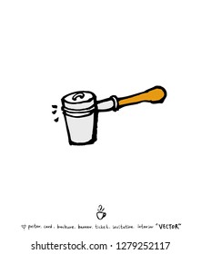 Cafe poster / Sketchy coffee illustration - vector