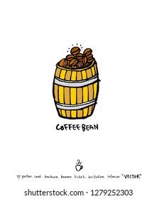 Cafe poster / Sketchy coffee illustration - vector