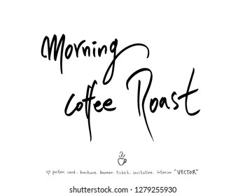 Cafe poster / Sketchy coffee illustration - vector