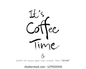 Cafe poster / Sketchy coffee illustration - vector