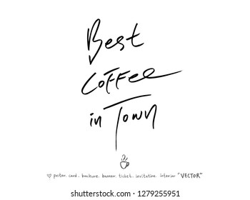 Cafe poster / Sketchy coffee illustration - vector
