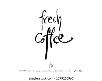 Cafe poster / Sketchy coffee illustration - vector