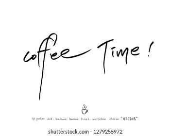 Cafe poster / Sketchy coffee illustration - vector