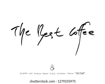 Cafe poster / Sketchy coffee illustration - vector