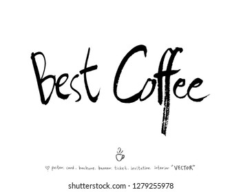 Cafe poster / Sketchy coffee illustration - vector