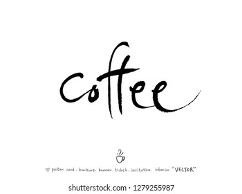 Cafe poster / Sketchy coffee illustration - vector