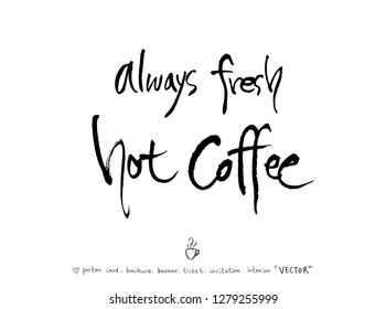 Cafe poster / Sketchy coffee illustration - vector