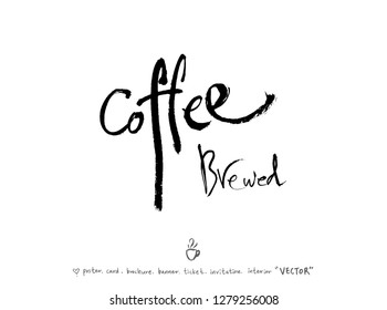 Cafe poster / Sketchy coffee illustration - vector