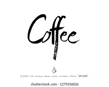 Cafe poster / Sketchy coffee illustration - vector