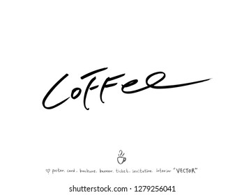 Cafe poster / Sketchy coffee illustration - vector
