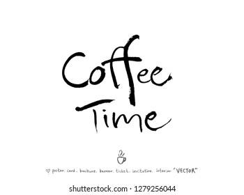 Cafe poster / Sketchy coffee illustration - vector