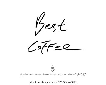 Cafe poster / Sketchy coffee illustration - vector