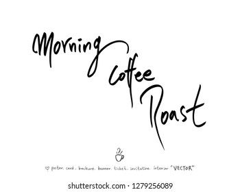 Cafe poster / Sketchy coffee illustration - vector