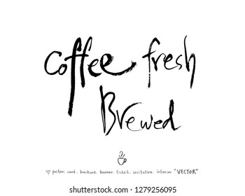 Cafe poster / Sketchy coffee illustration - vector