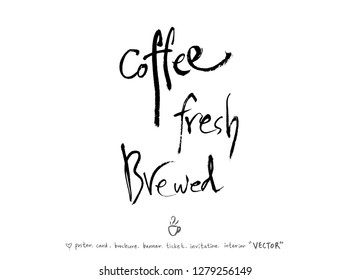 Cafe poster / Sketchy coffee illustration - vector