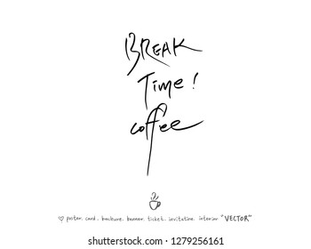 Cafe poster / Sketchy coffee illustration - vector