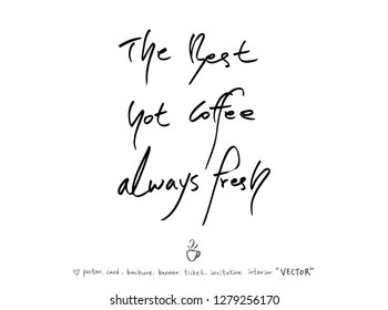 Cafe poster / Sketchy coffee illustration - vector